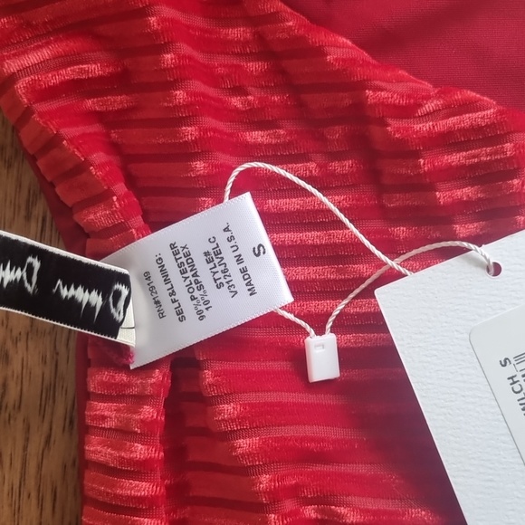 NWT Dippin Daisy's Red Velvet Bikini Bottom - Picture 3 of 4